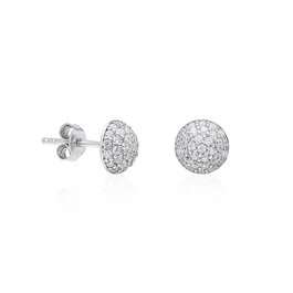 Heliophilia Silver TRDYL484 Pendiente de Plata y Blanco en Plata de Ley 925